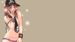 Pink hair simple background