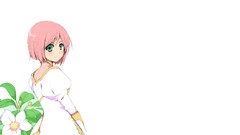 Pink hair white dress tales of vesperia Simple Background