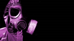Pink high gasmask purple