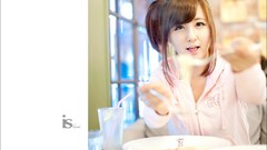 Pink hoodies asians models Korean Ryu Ji Hye