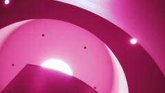 Pink lights modern architecture