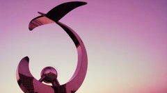 Pink modern reflections sculptures