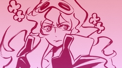 Pink monochrome line Art