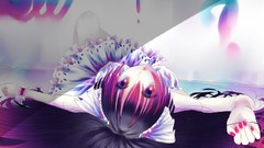 Pink multicolor anime girls pixiv