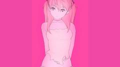 Pink neon genesis evangelion