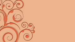 Pink Plants swirls minimalistic digital art