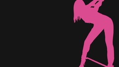 Pink woman abstract silhouettes Simple Background