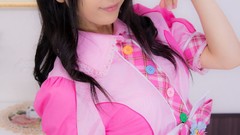 Pink woman Japanese costume lingerie models cosplay Lenfried