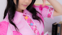 Pink woman Japanese costume lingerie models cosplay Lenfried