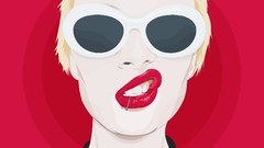 Pink woman punk vectors