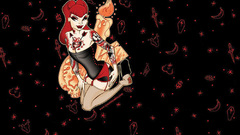 Pinup lady dance high