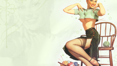 Pinups knees together Gil