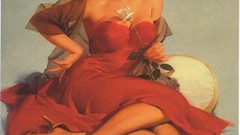 Pinups red dress artwork