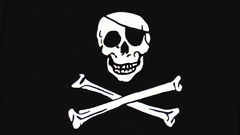Pirate flag high watercraft