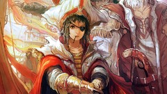 Pirates anime girls artwork eyepatch