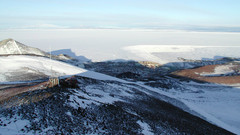 Pisten Bully on crater