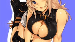 Pistols blondes blush anime girls blue eyes cleavage girls with 