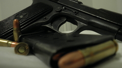 Pistols Guns ammunition
