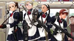 Pistols Guns maids trains