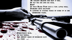 Pistols Guns text blood