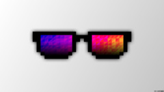 pixel art Trixel Pixels pixelated shades digital art Minimalism