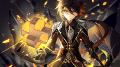 pixiv anime games Genshin Impact 2D Zhongli (Genshin Impact)