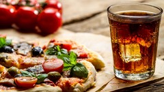 Pizza coke ice cubes