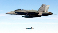 Plane military missle launched