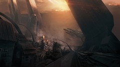 Planets buildings cities science fiction concept art artwork 