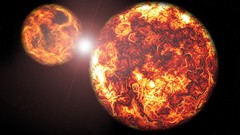 Planets fire cataclysm Photoshop
