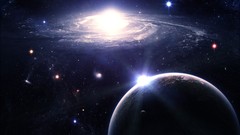 Planets galaxies outer space
