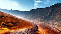 Planets lava skyscapes