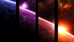 Planets multicolor outer space