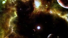 Planets nebulae outer space