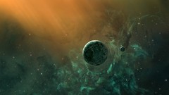 Planets nebulae outer space