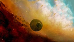 Planets nebulae outer space