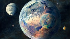Planets outer space artwork