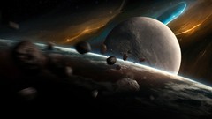 Planets outer space artwork digital art