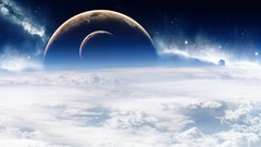 Planets outer space artwork digital art