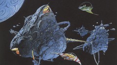 Planets outer space artwork traditional art moebius