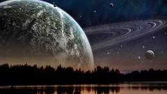 Planets outer space digital art