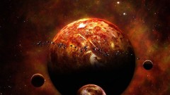 Planets outer space fantasy art