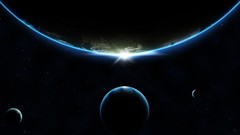 Planets outer space fantasy art
