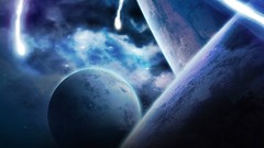 Planets outer space fantasy art