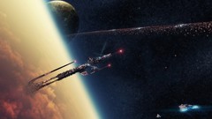 Planets outer space futuristic