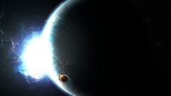 Planets outer space moons