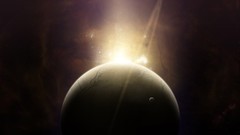 Planets rings bright moons