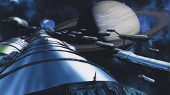 Planets Saturn space station