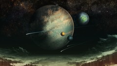 Planets science fiction artwork