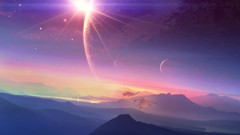Planets science fiction digital art qauz